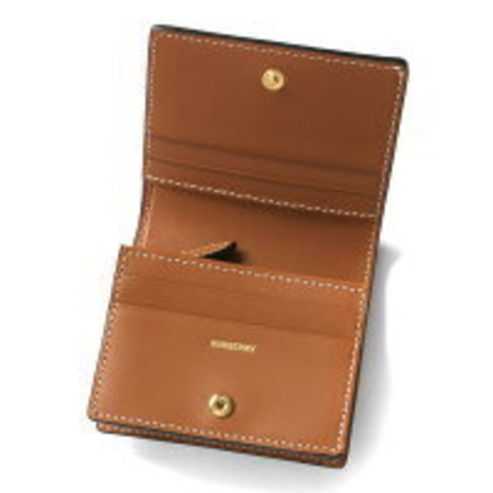 Burberry Check Bifold Wallet Brown Birch Beige - Picture 4 of 5